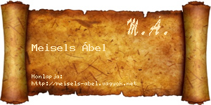 Meisels Ábel névjegykártya